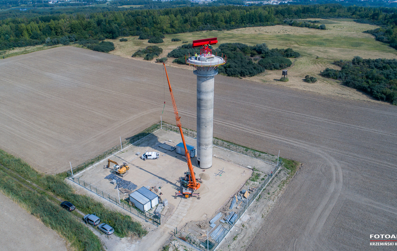 Polska Agencja Żeglugi Powietrznej – projekt i budowa wieży radarowej MSSR w Dąbrowicy