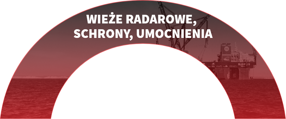 Wieże radarowe, schrony, umocnienia